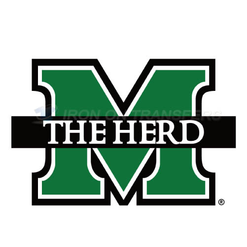 Marshall Thundering Herd Logo T-shirts Iron On Transfers N4973 - Click Image to Close